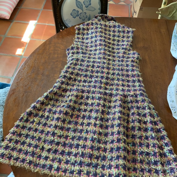 CHANEL STUNNING 22A MULTICOLOR TWEED VEST COAT DRESS!  38 - Picture 11 of 15